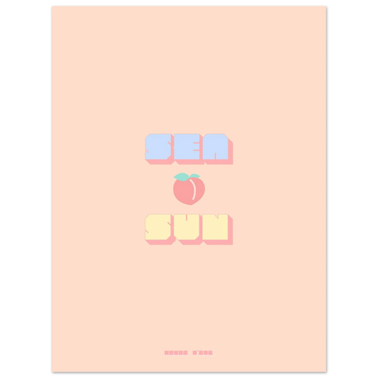Affiche Sea Peach & Sun - Heure d'été