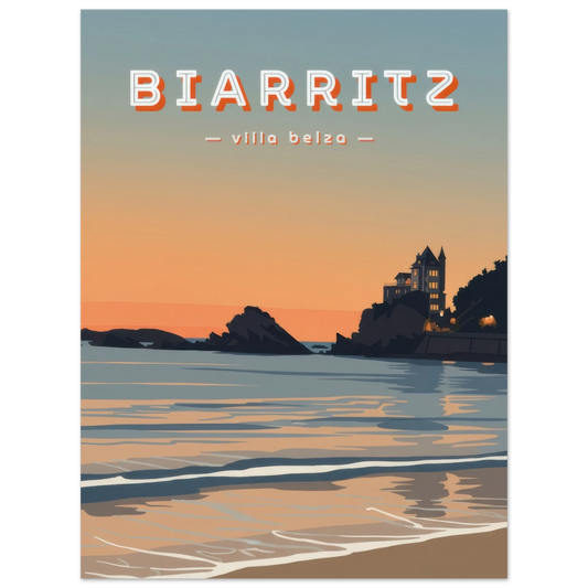 Affiche Biarritz - Villa Belza - Heure d'été