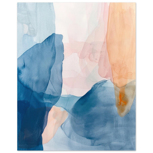 Affiche Abstract Watercolor - Heure d'été