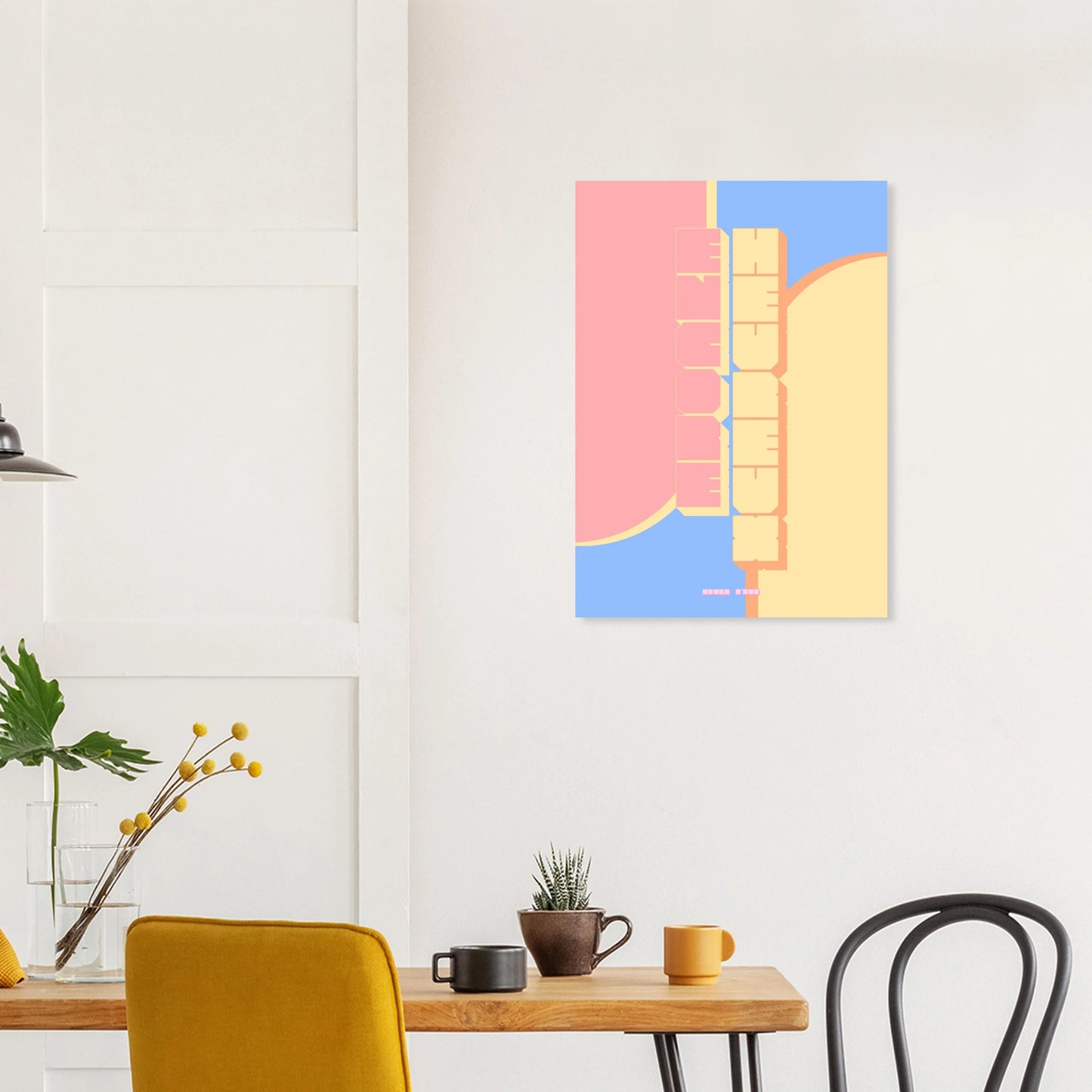 Affiche lettrage Encore Heureux - Heure d'été