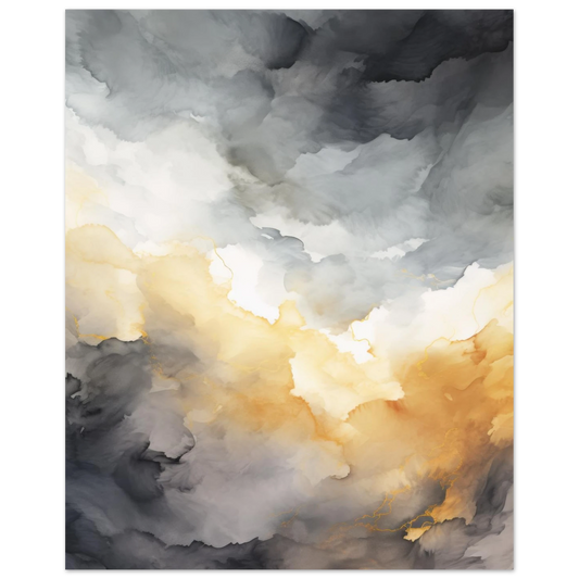 Affiche Watercolor Sunset - Heure d'été