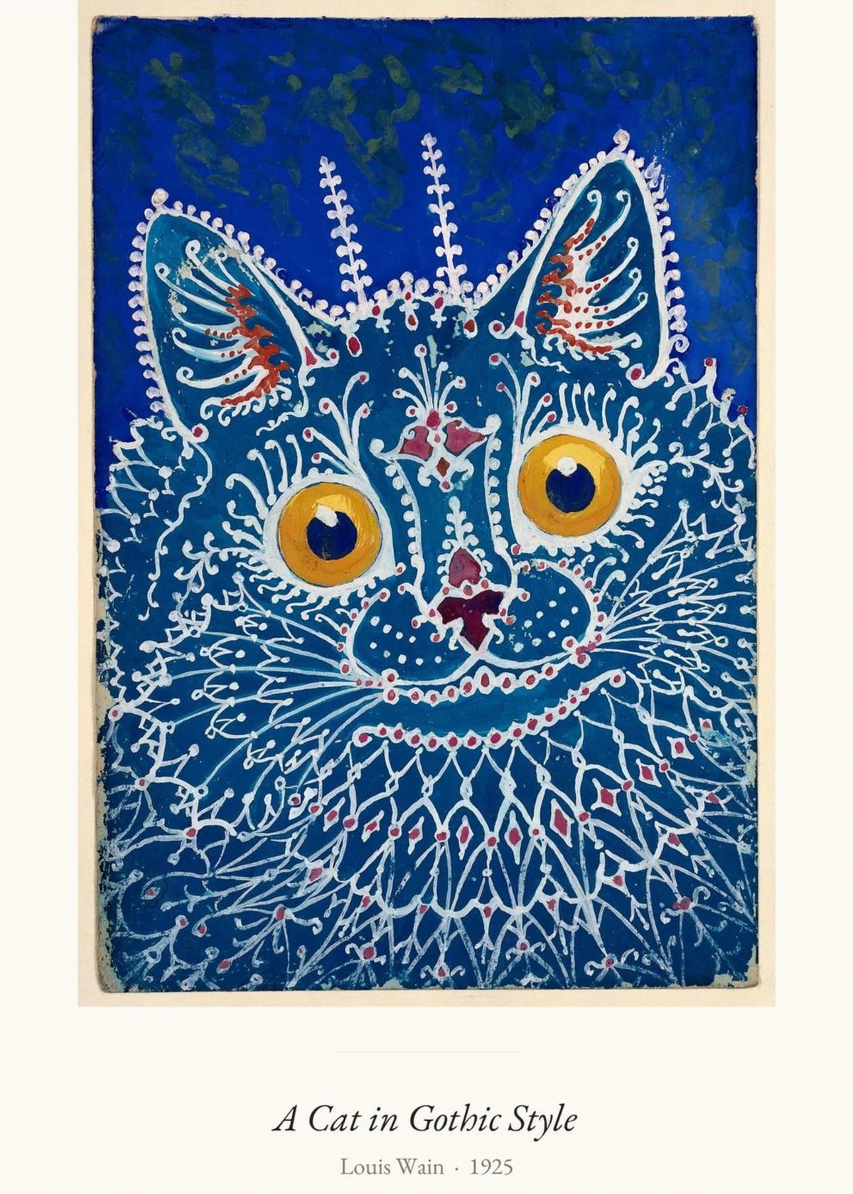 A Cat in Gothic Style, Louis Wain | Affiche Art Premium, l'affiche seule, papier épais mat éco-responsable