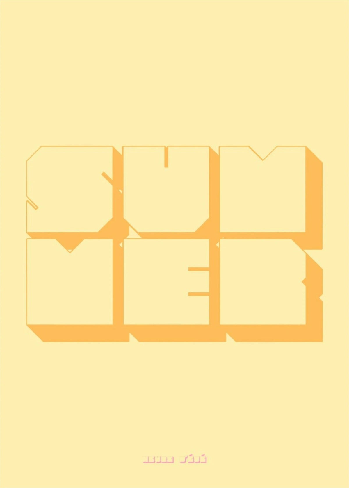 Retro Summer Poster, the print alone, thick matte eco-friendly paper