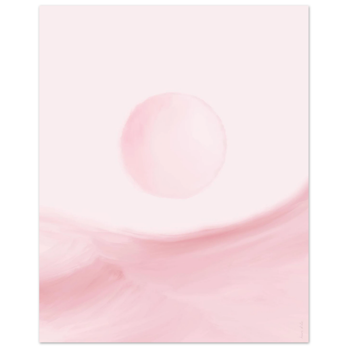 affiche abstraite roses créée par mes soins (procreate)