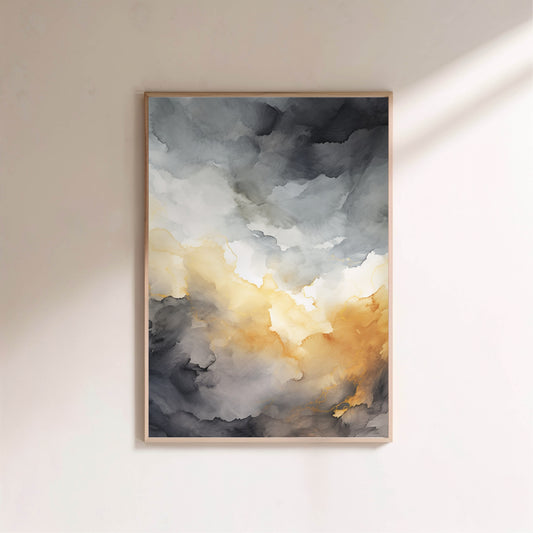 Affiche Watercolor Sunset en situation