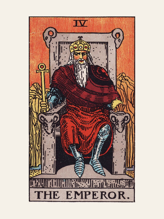Arcane IV - L'Empereur (The Emperor) - Affiche Tarot Rider-Waite-Smith