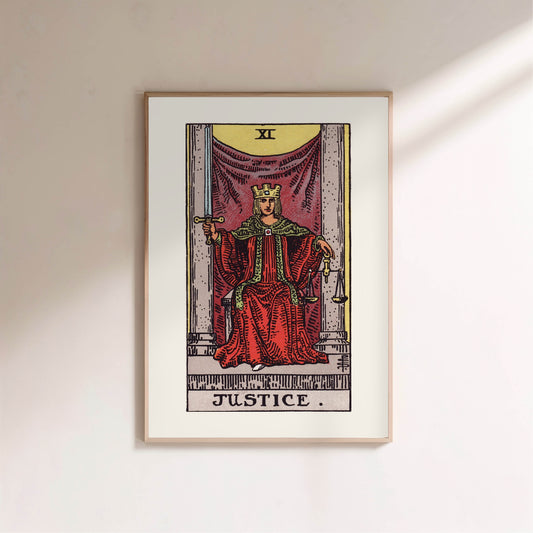 Arcane XI - La Justice (Justice) - Affiche Tarot Rider-Waite-Smith en situation