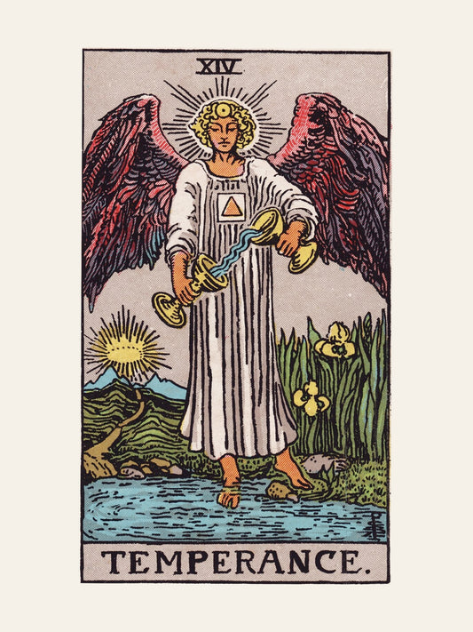 Arcane XIV - Tempérance (Temperance) - Affiche Tarot Rider-Waite-Smith