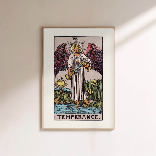 Arcane XIV - Tempérance (Temperance) - Affiche Tarot Rider-Waite-Smith en situation