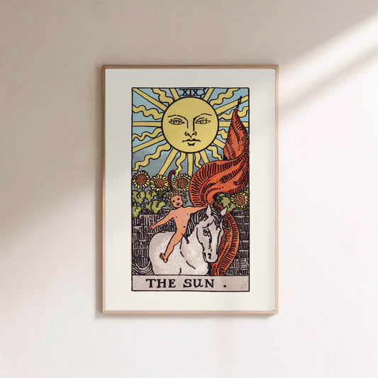 Arcane XIX - Le Soleil (The Sun) - Affiche Tarot Rider-Waite-Smith en situation