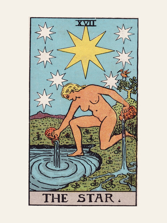 Arcane XVII - L'Étoile (The Star) - Affiche Tarot Rider-Waite-Smith