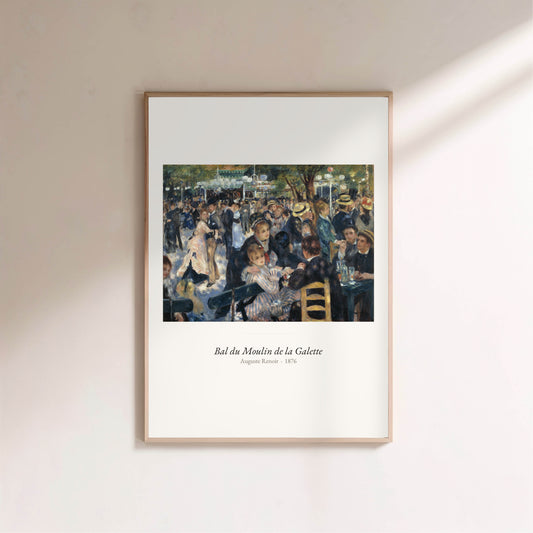 Bal du Moulin de la Galette, Renoir | Affiche Art Premium en situation