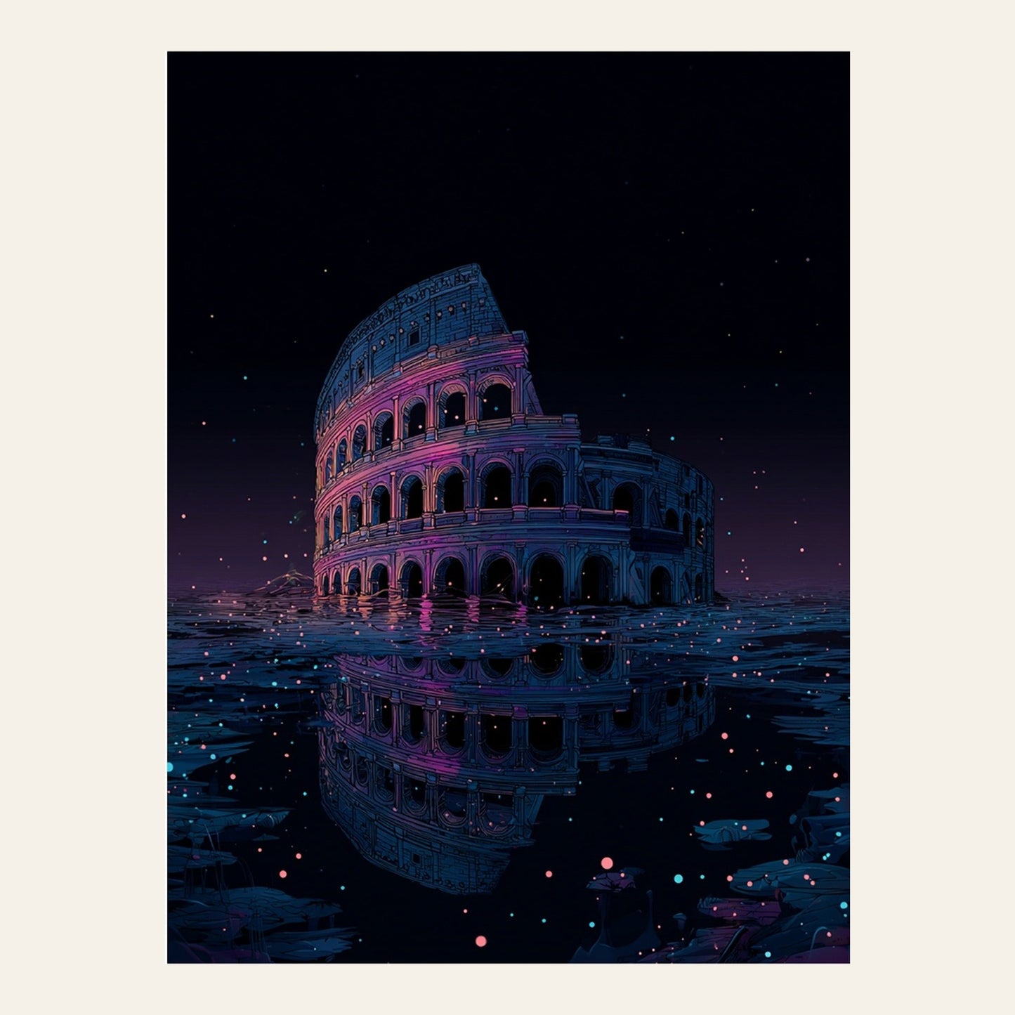 Rome Underwater | Poster Dystopique - l'affiche