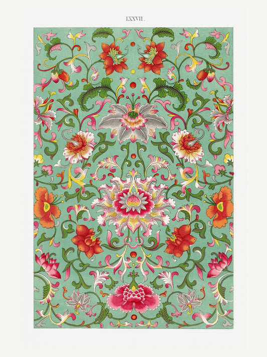 Grammar of Ornament Pl. LXXVII - Owen Jones - Feuilles de la Nature 1856