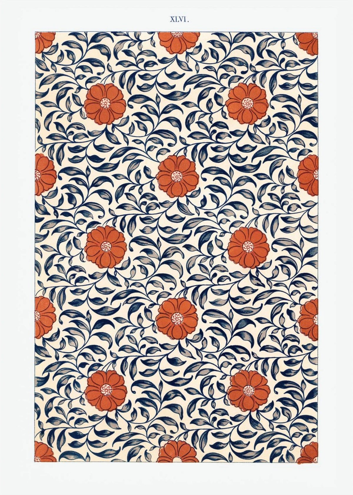 Grammar of Ornament Pl. XLVI - Owen Jones, l'affiche seule, papier épais mat éco-responsable, format 50x70 cm