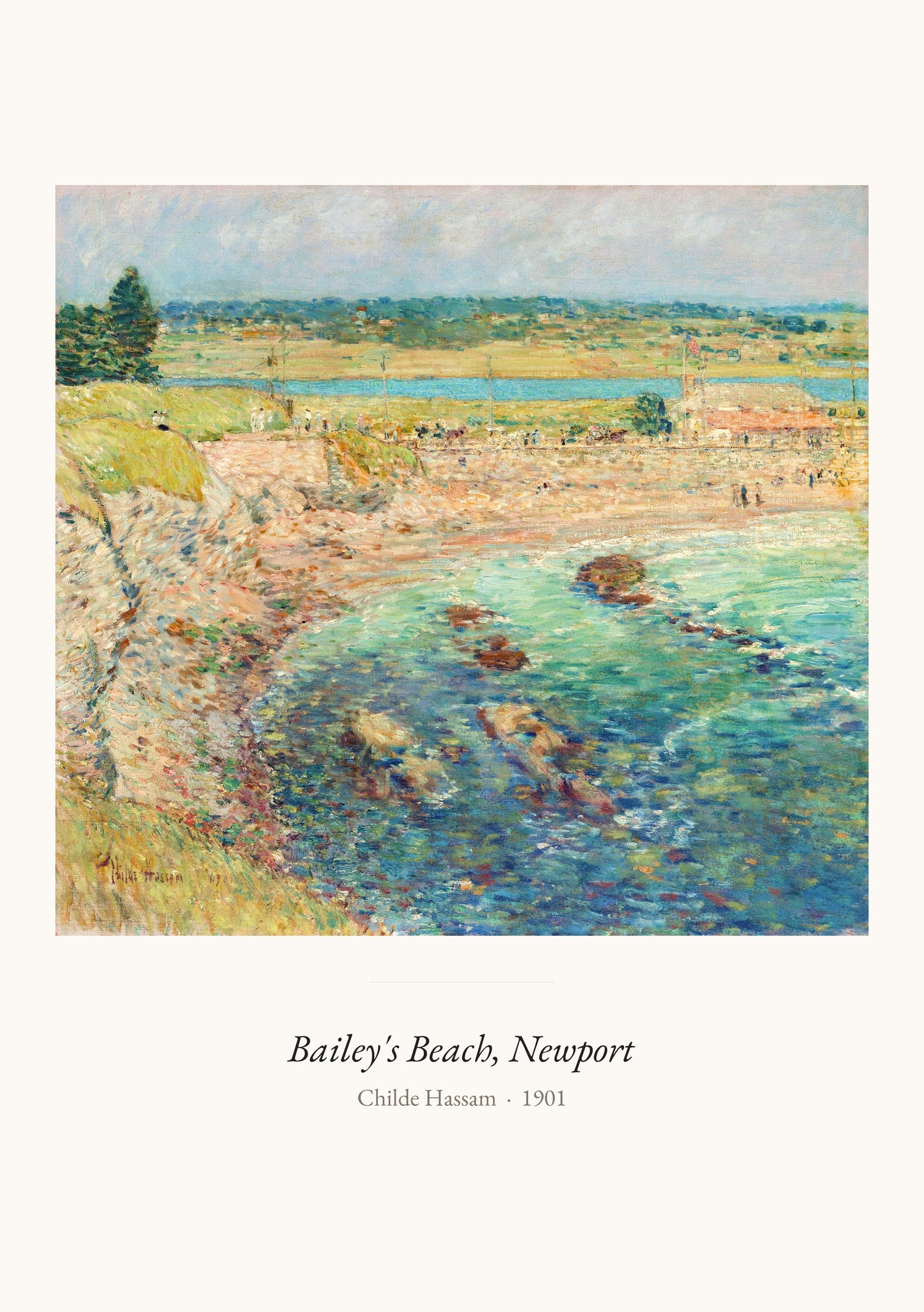 Bailey's Beach, Newport, Childe Hassam | Affiche Art Premium