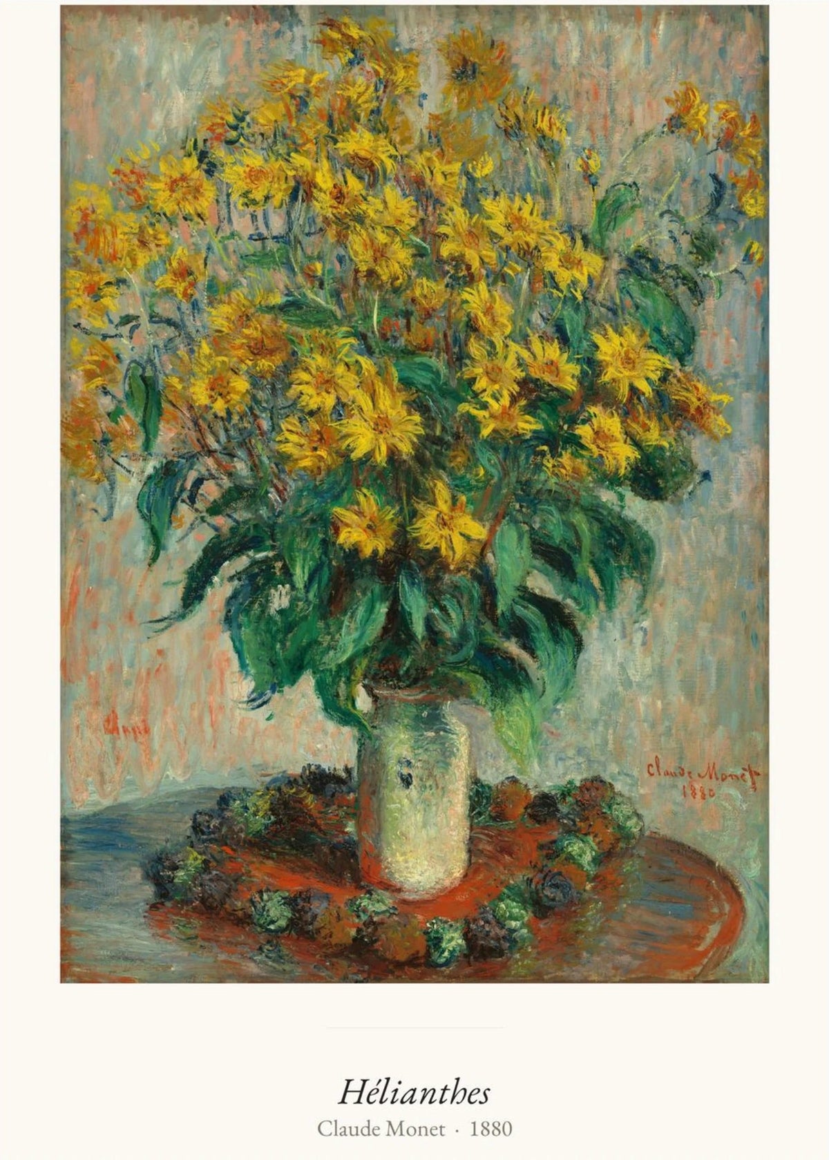 Hélianthes, Claude Monet | Affiche Art Premium, l'affiche seule, papier épais mat éco-responsable
