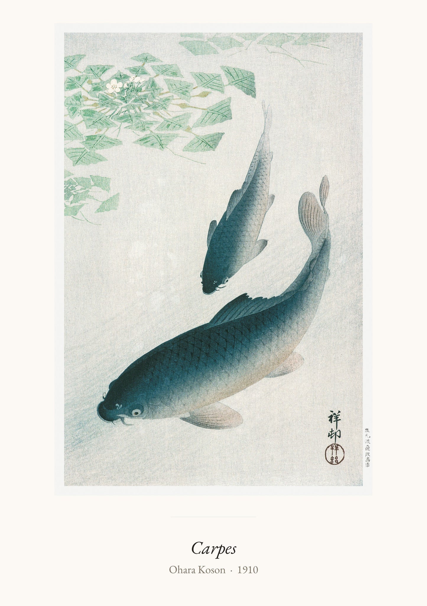 Carpes, Ohara Koson | Affiche Art Premium Japonisme