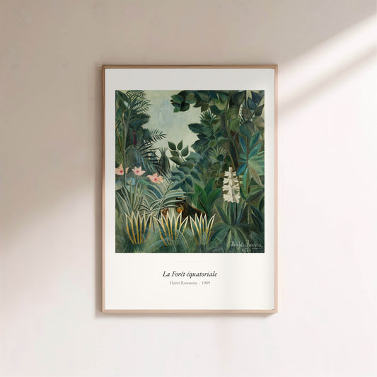 La Forêt équatoriale, Henri Rousseau | Affiche Art Premium en situation