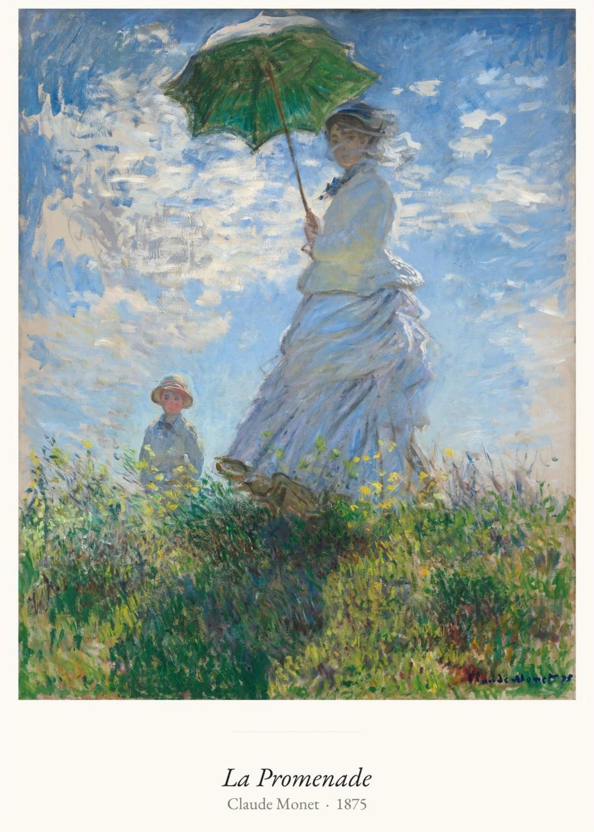 La Promenade, Claude Monet | Affiche Art Premium, l'affiche seule, papier épais mat éco-responsable