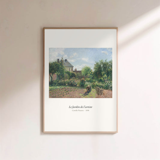 Le Jardin de l'artiste, Camille Pissarro | Affiche Art Premium en situation