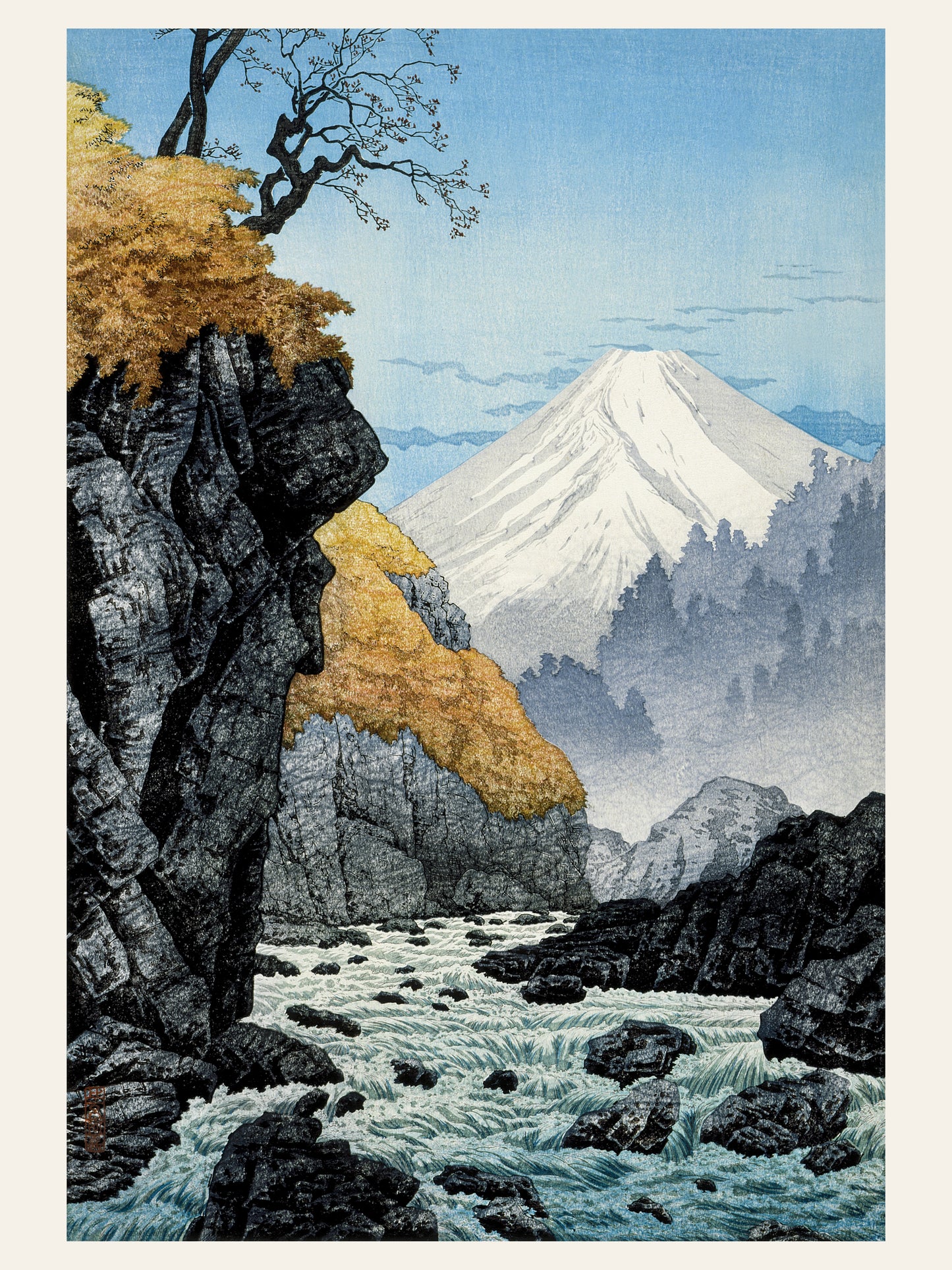 Le Pied du Mont Ashitaka - Hiroaki Takahashi - Estampe Japonaise