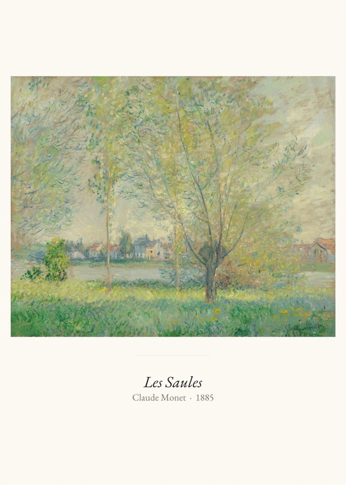 Les Saules, Claude Monet | Affiche Art Premium, l'affiche seule, papier épais mat éco-responsable