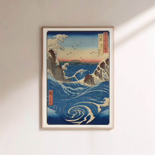 Les Tourbillons de Naruto, Province d'Awa - Utagawa Hiroshige en situation