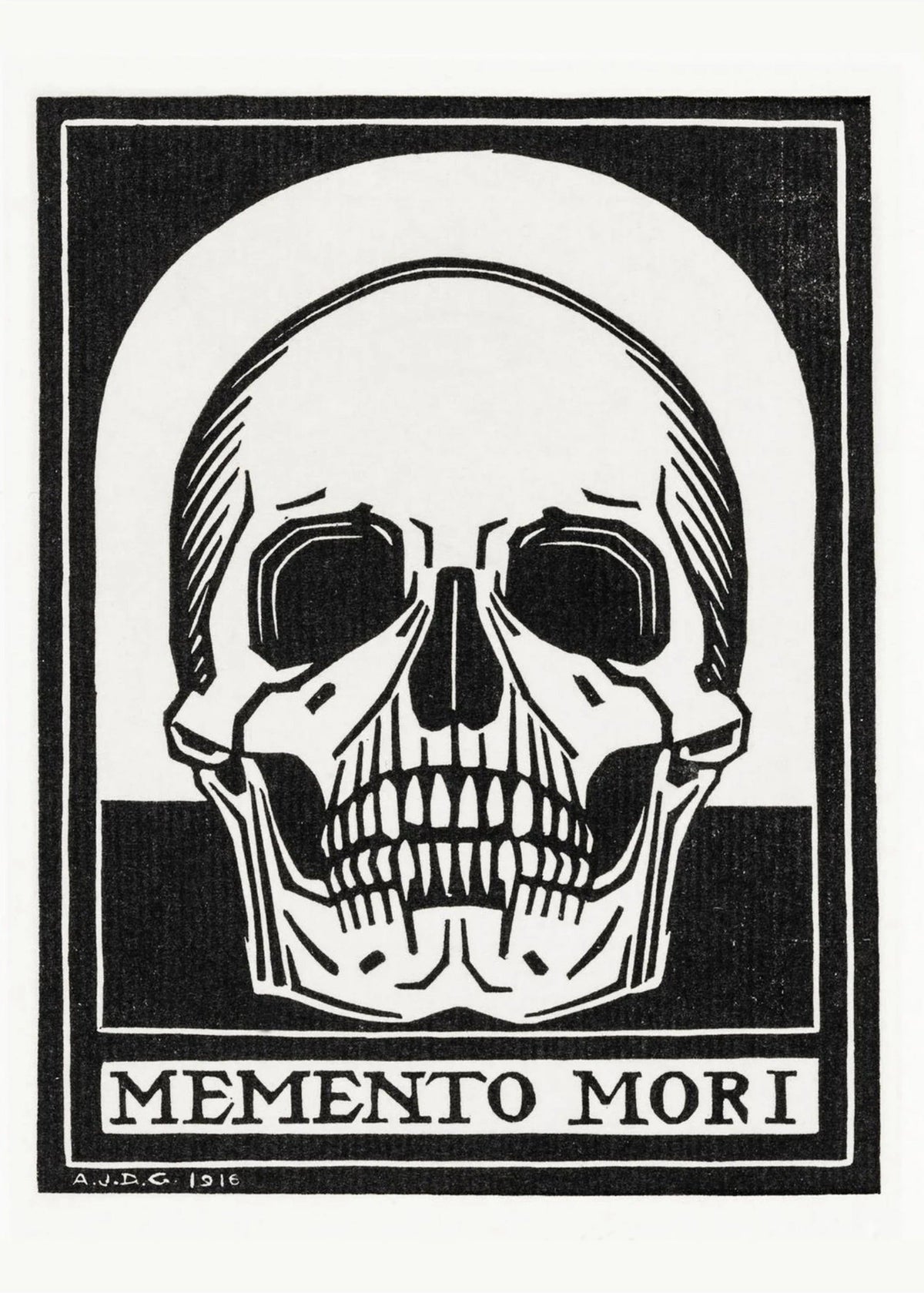 Memento Mori - Julie de Graag - Gravure Art Nouveau, l'affiche seule, papier épais mat éco-responsable