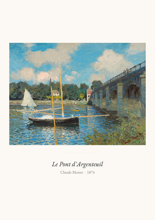 Le Pont d'Argenteuil, Claude Monet | Affiche Art Premium