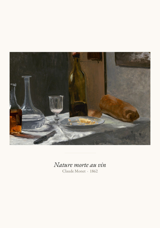 Nature morte au vin, Claude Monet | Affiche Art Premium