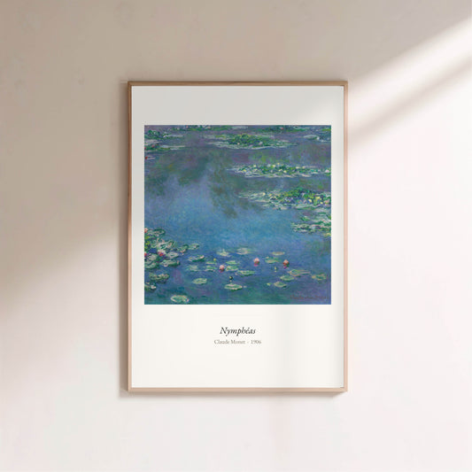 Nymphéas, Claude Monet | Affiche Art Premium en situation