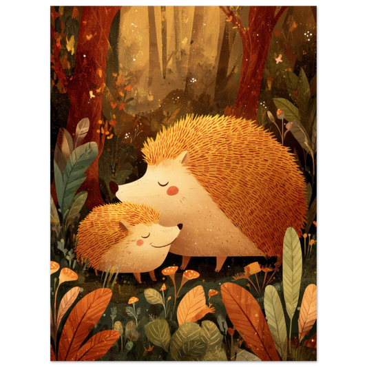 Affiche enfants - Petit hérisson | Heure d'Été Studio