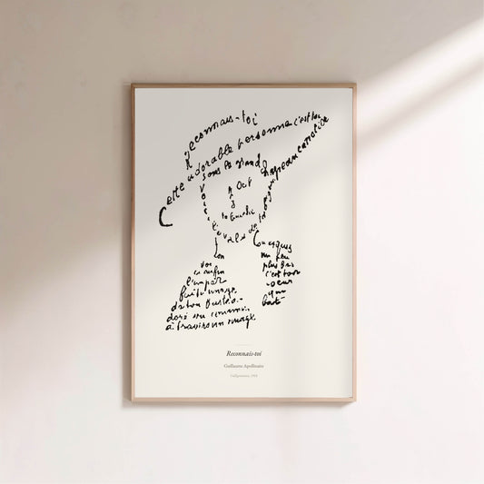 Reconnais-toi, Guillaume Apollinaire | Affiche Poétique Premium en situation