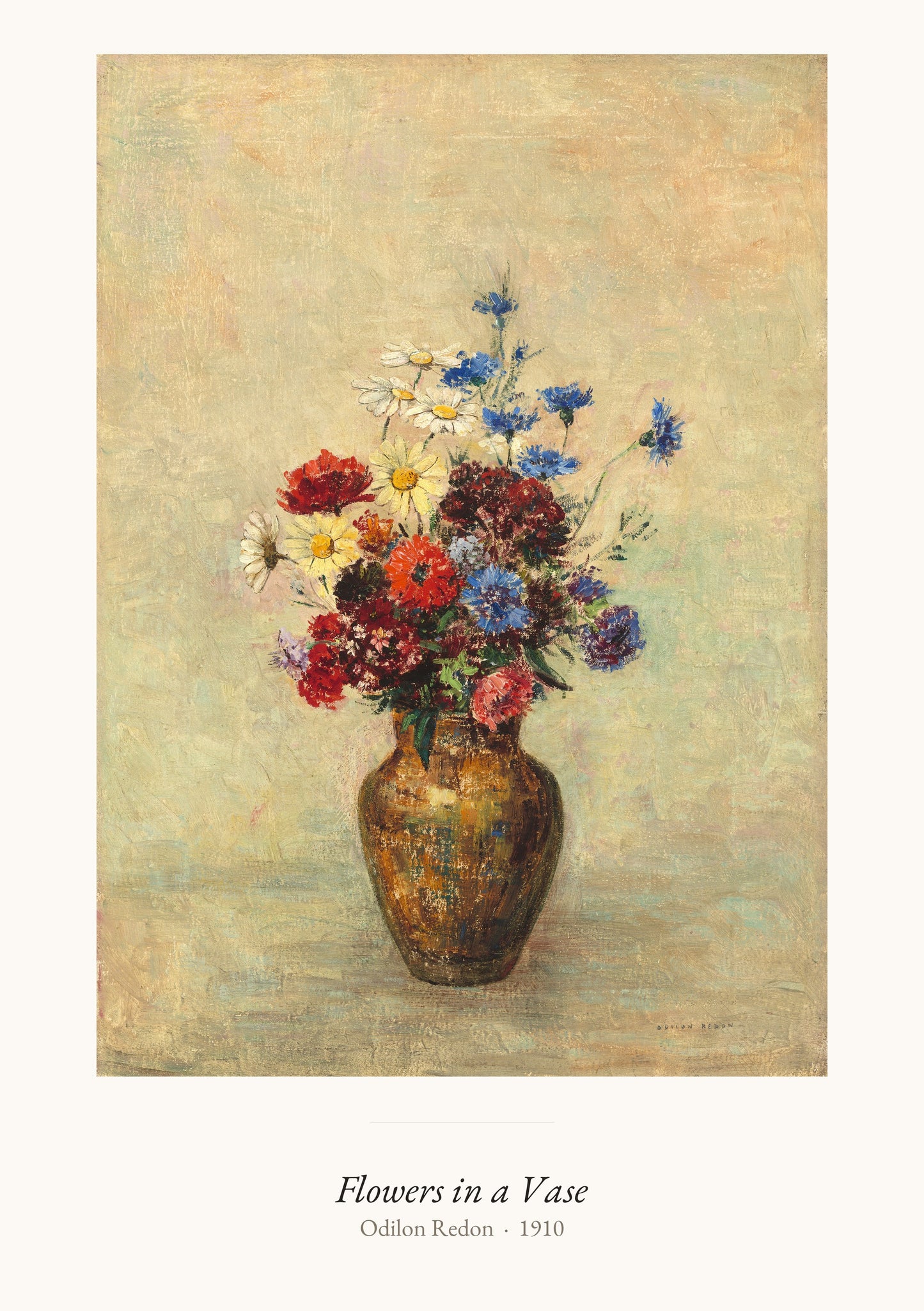 Flowers in a Vase, Odilon Redon | Affiche Art Premium