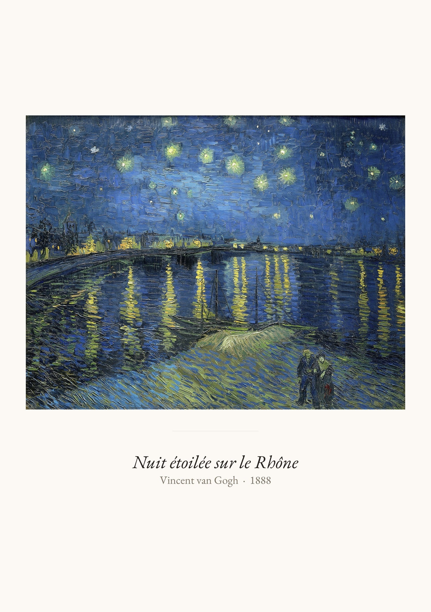 Nuit étoilée sur le Rhône, Van Gogh | Affiche Art Premium