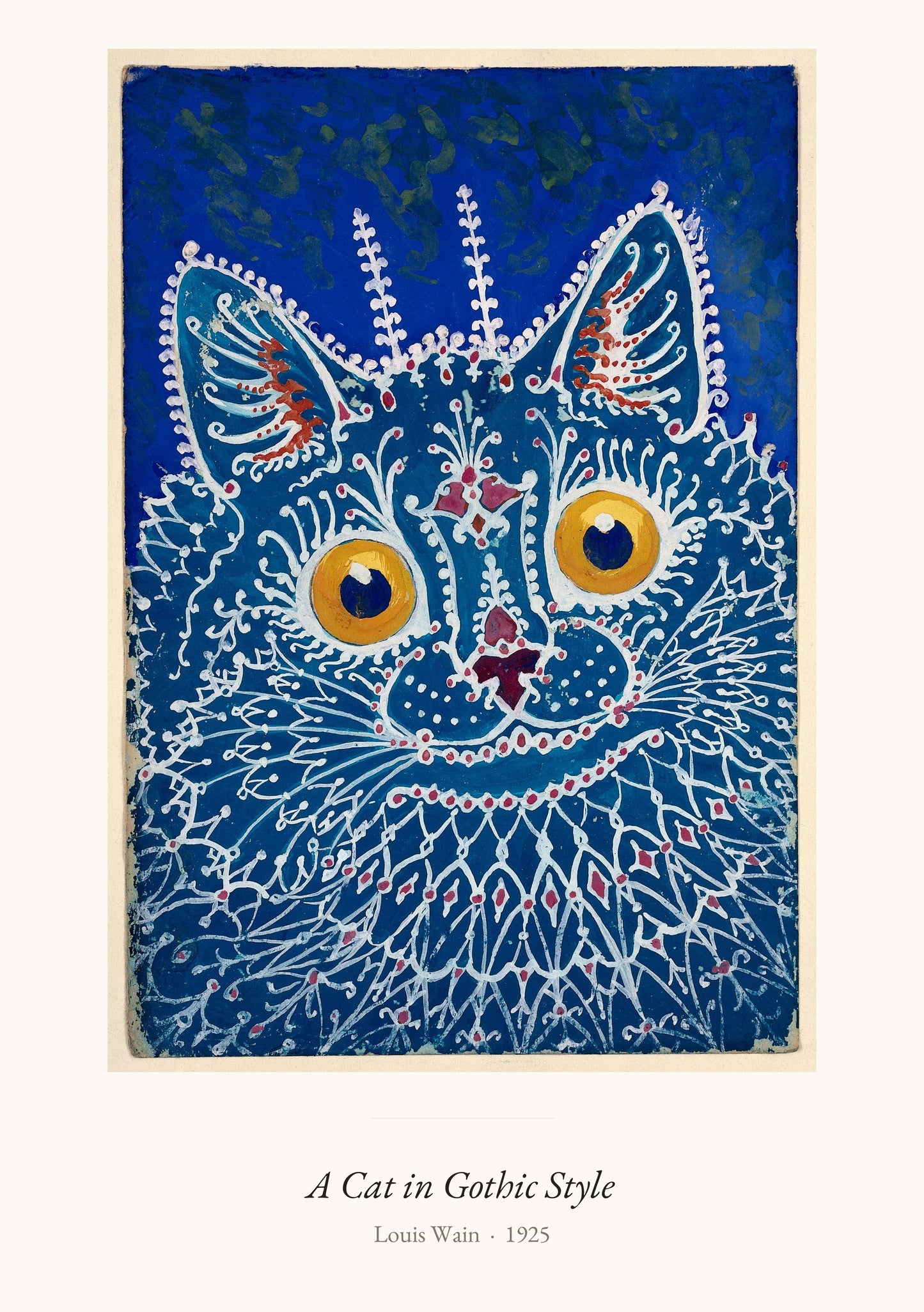 A Cat in Gothic Style, Louis Wain | Affiche Art Premium