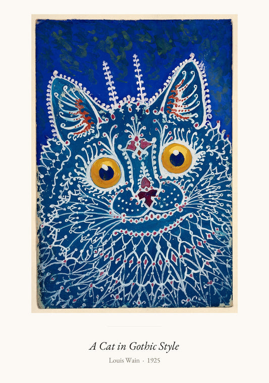 A Cat in Gothic Style, Louis Wain | Affiche Art Premium