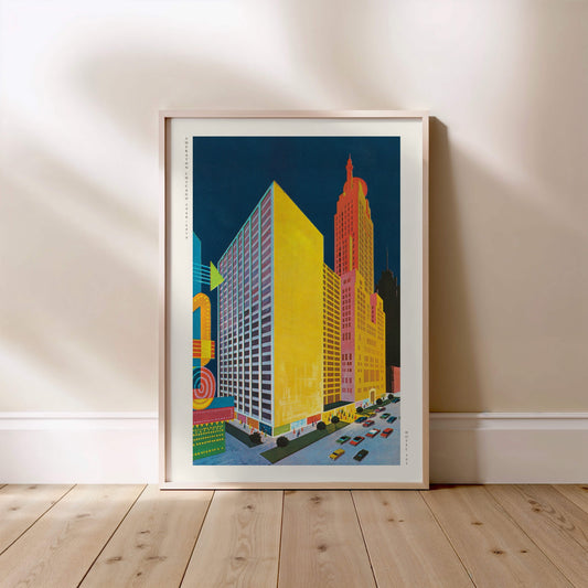 Sheraton Chicago Hotel 505 - Affiche Vintage Pop Art Americana