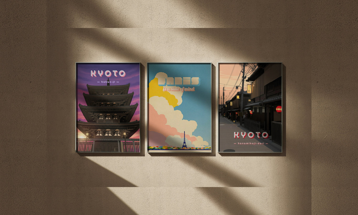Travel Posters - affiches encadrées, édition Heure d'été