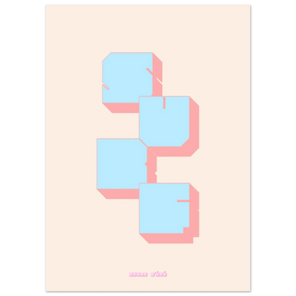 Affiche lettrage Surf - Heure d'été 