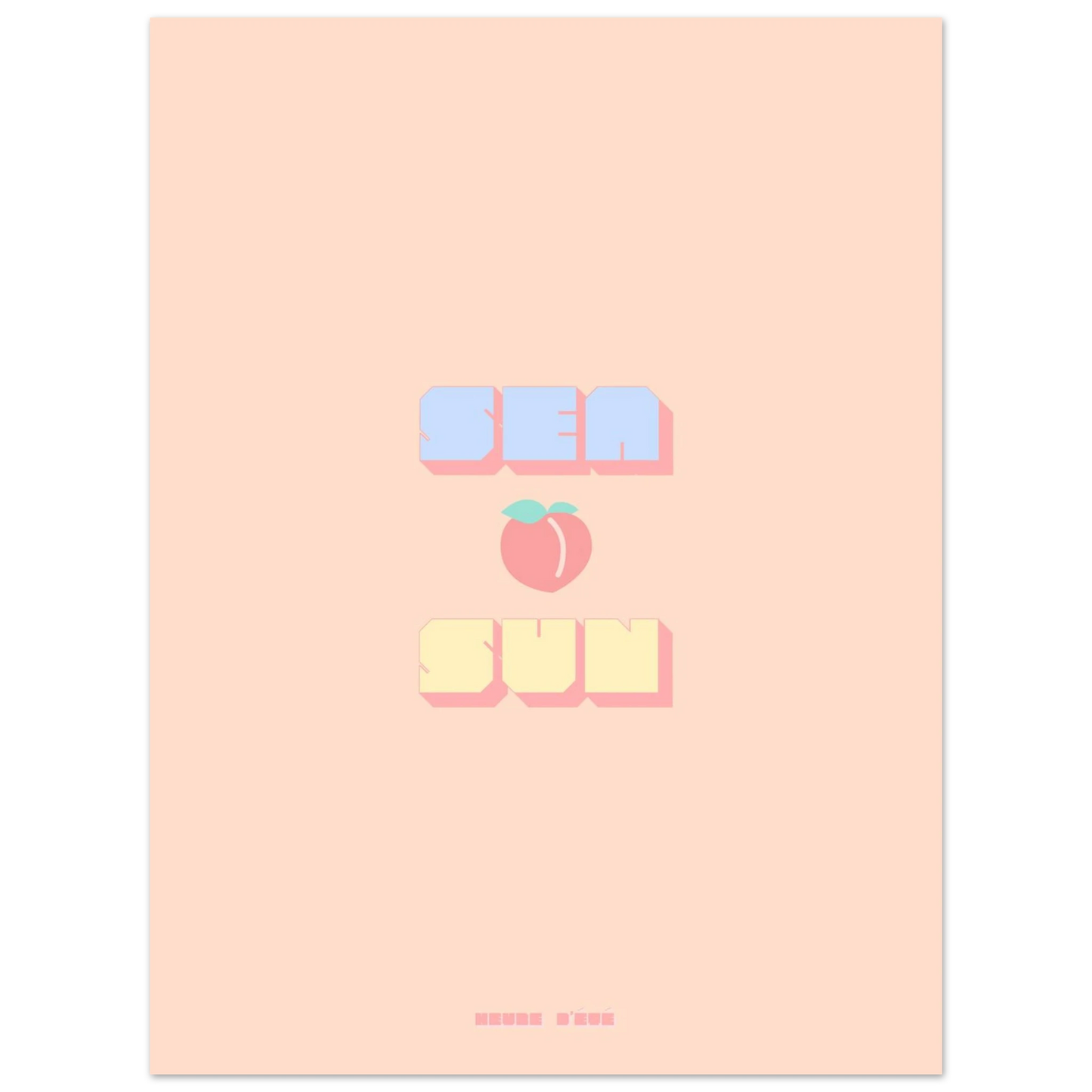 Affiche Sea Peach & Sun - Heure d'été 