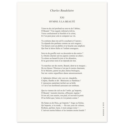 Hymne à la beauté - Charles Baudelaire - Heure d'été 