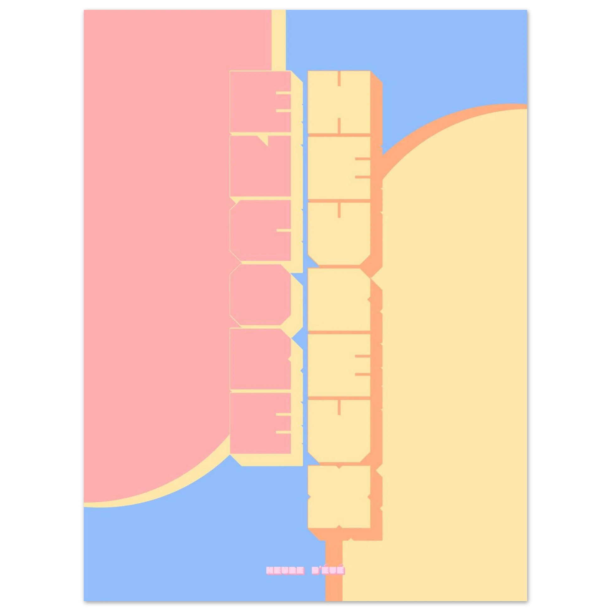 Affiche lettrage Encore Heureux - Heure d'été 