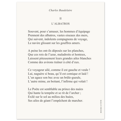 L'Albatros - Charles Baudelaire - Heure d'été 