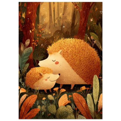 Affiche enfants - Petit hérisson - Heure d'été 