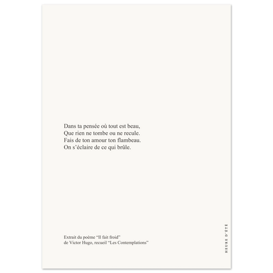 "Il fait froid" - Victor Hugo - Heure d'été 