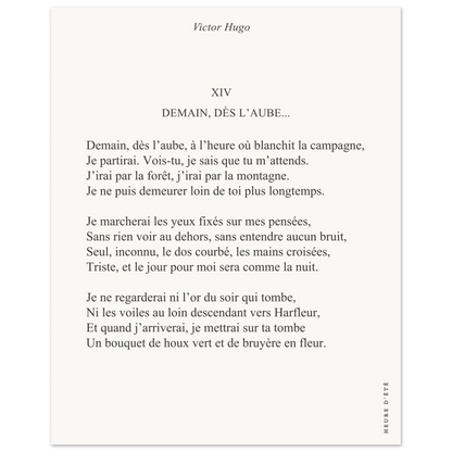 Demain, dès l'aube... - Victor Hugo - Heure d'été 