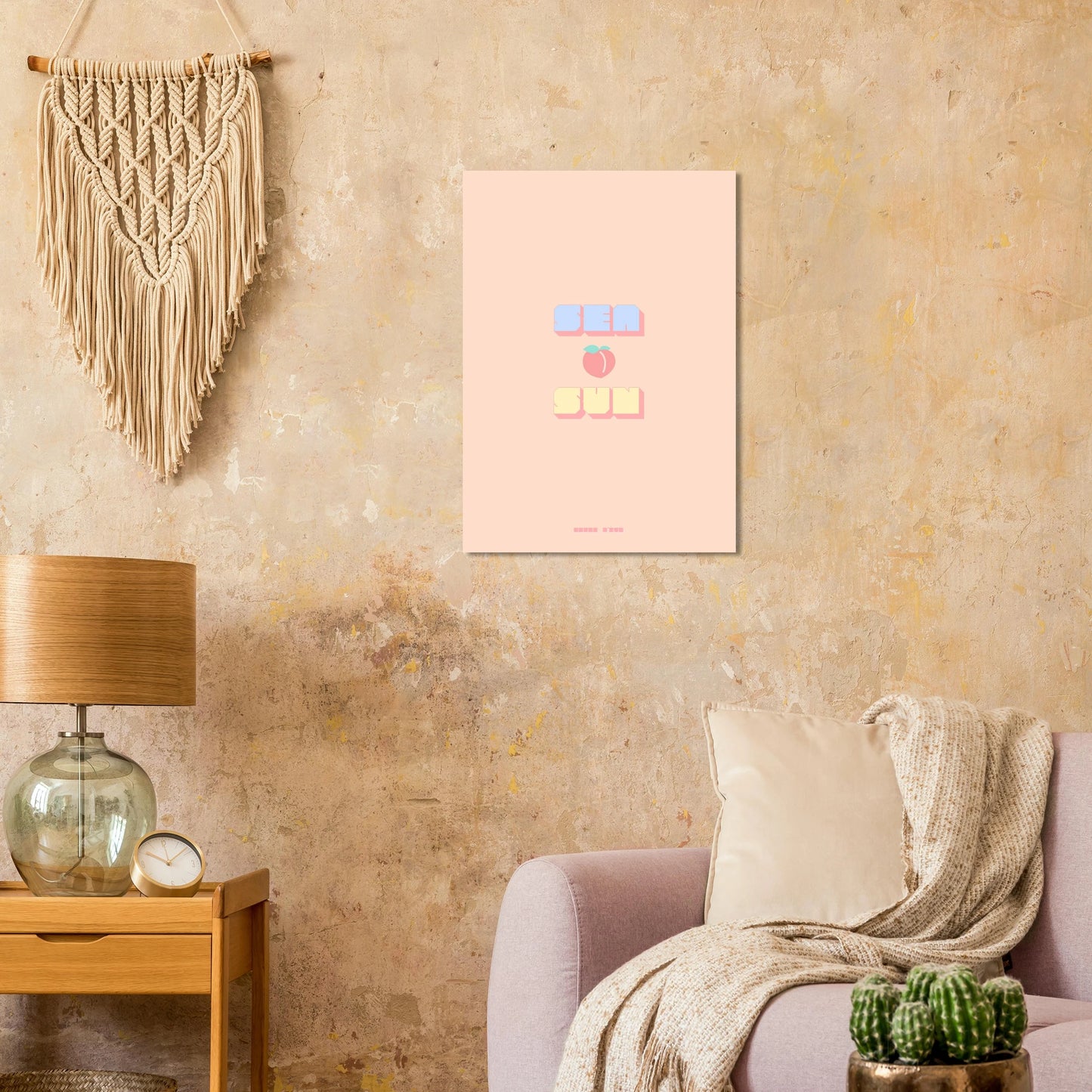 Affiche Sea Peach & Sun - Heure d'été 