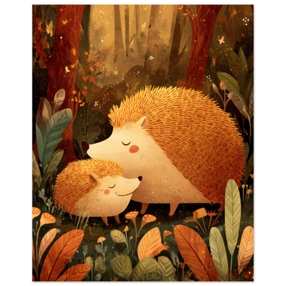 Affiche enfants - Petit hérisson - Heure d'été 